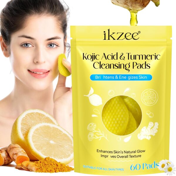 IKZEE Kojic Acid & Turmeric Cleansing Pads - 60Pcs - Image 6