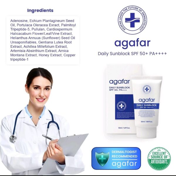 Cermide Daily Anti-Aging Moisturizer with Sunblock SPF 50 for All Skin Types - Radiance, Moisture, Skincare - Image 5